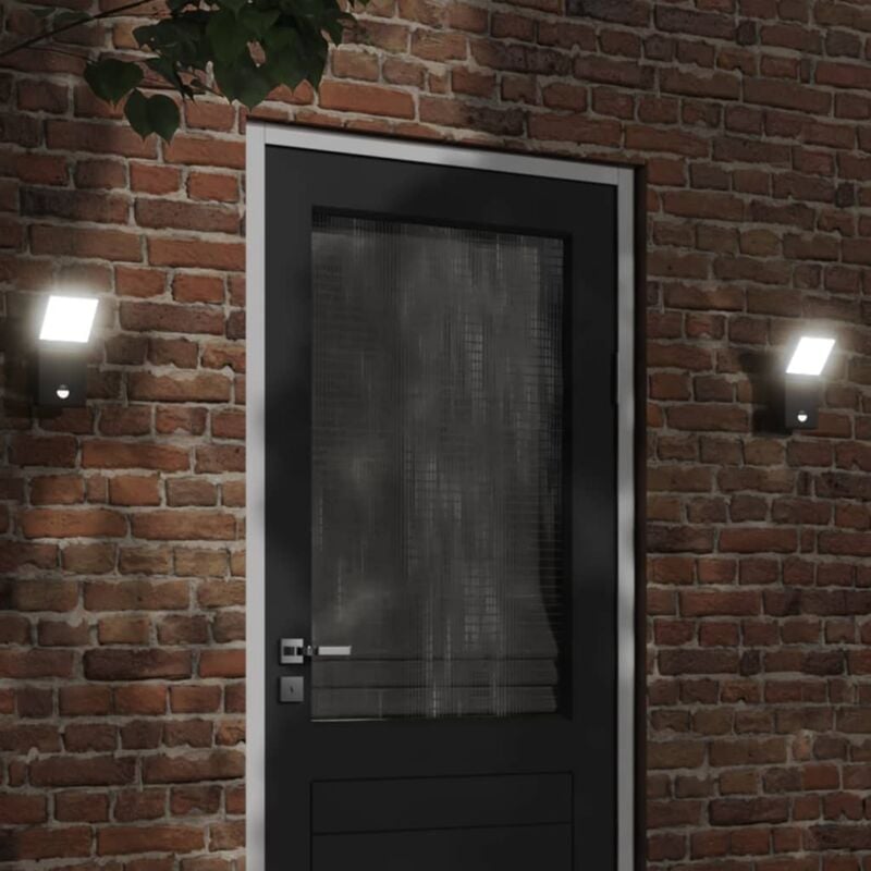 foto del prodotto vidaxl applique con led e sensore nera in alluminio pressofuso