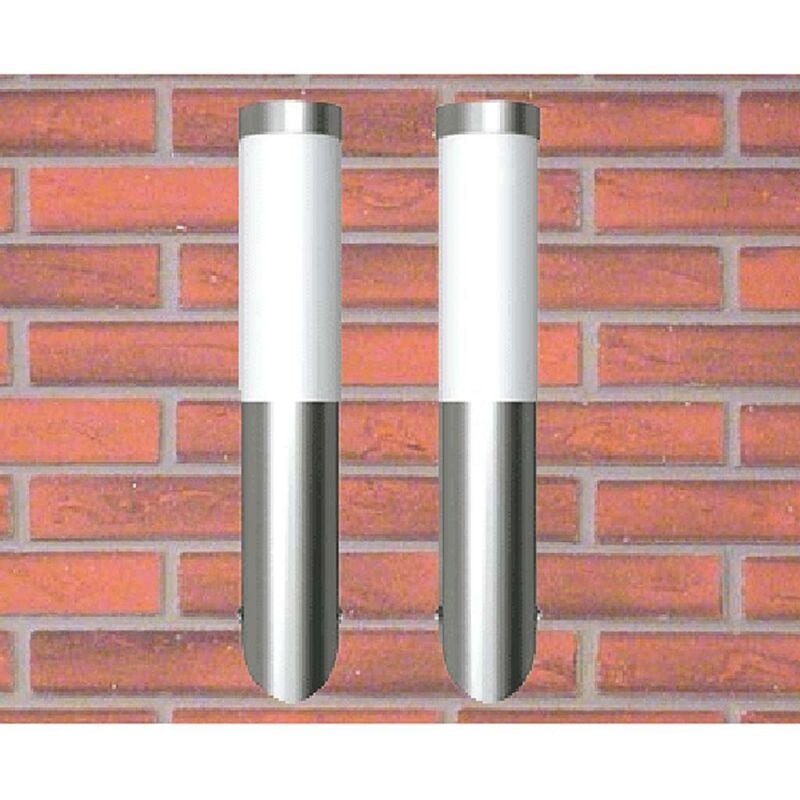 foto del prodotto vidaxl applique da esterno 2 pz in acciaio inossidabile