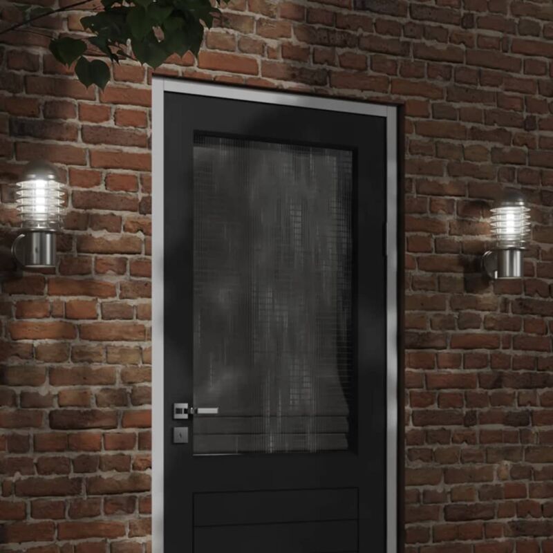 foto del prodotto vidaxl applique da esterno argento in acciaio inossidabile