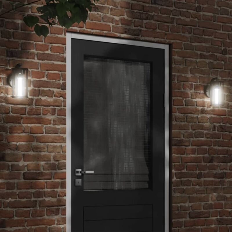 foto del prodotto vidaxl applique da esterno nera in acciaio inossidabile