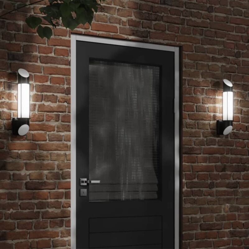foto del prodotto vidaxl applique da esterno nera in acciaio inossidabile
