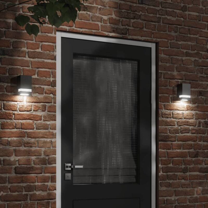 foto del prodotto vidaxl applique da esterno nera in acciaio inossidabile