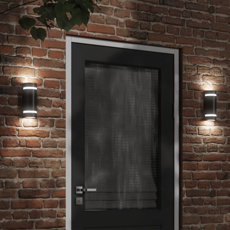 foto del prodotto vidaxl applique per esterni nera in alluminio pressofuso