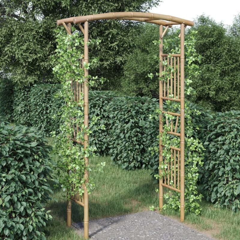 foto del prodotto vidaxl arco da giardino per rose in bamb 118x40x187 cm