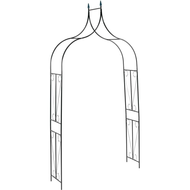 foto del prodotto vidaxl arco da giardino verde scuro 120x38x258 cm in ferro