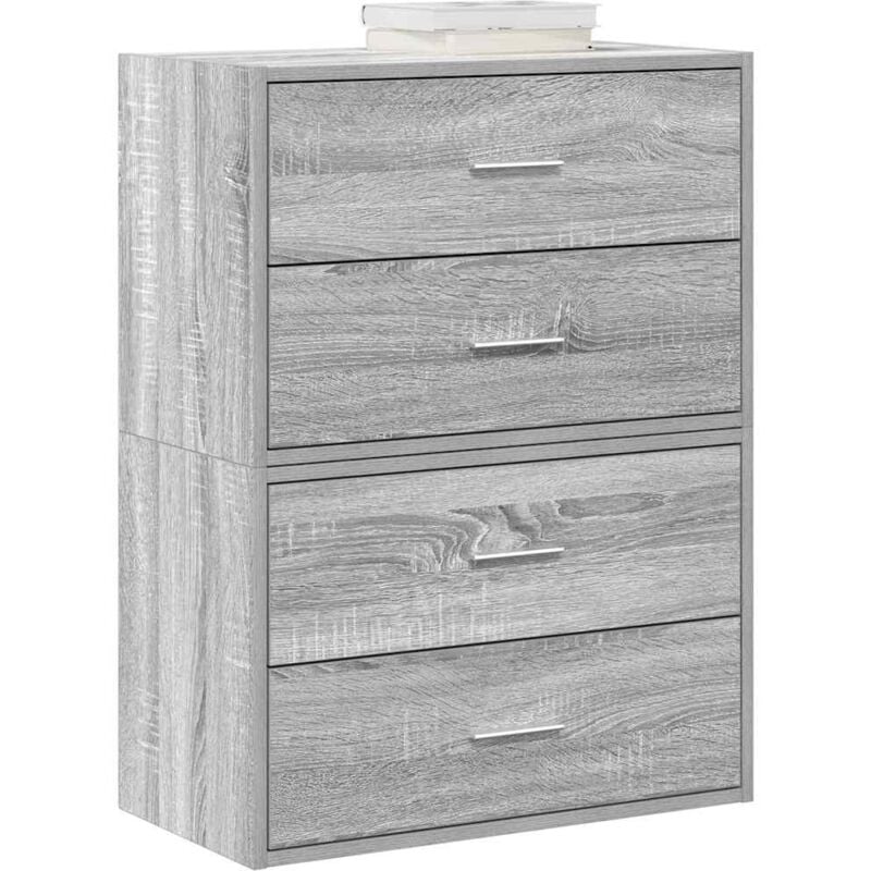 foto del prodotto vidaxl armadi con 2 cassetti 2 pz grigio sonoma 60x31x40 cm truciolato