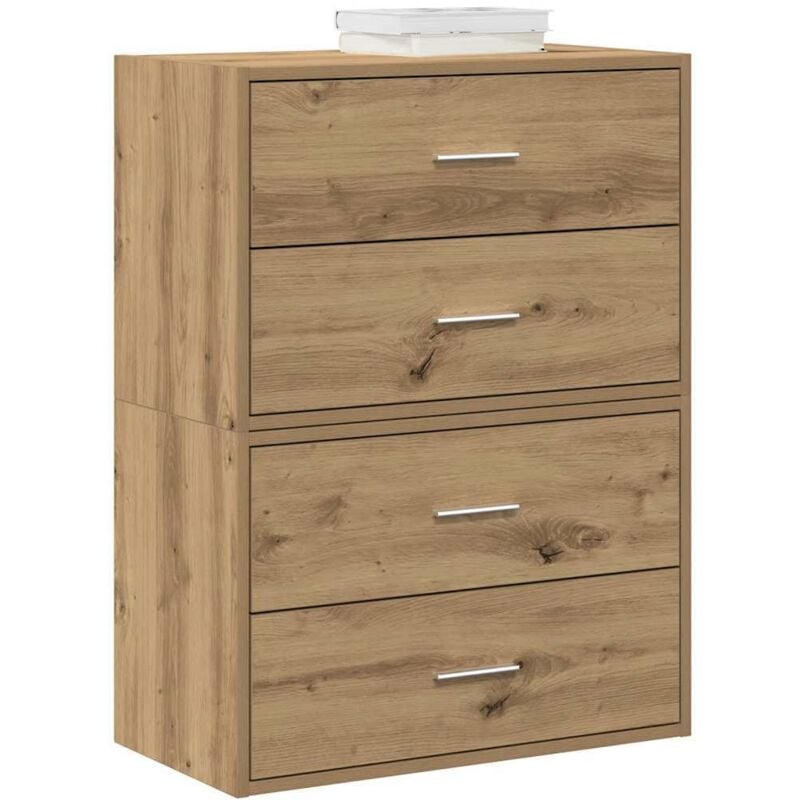 foto del prodotto vidaxl armadi con 2 cassetti 2 pz rovere 60x31x40 cm in truciolato