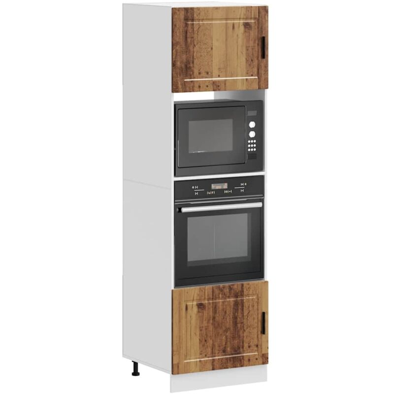 foto del prodotto vidaxl armadi forno 2 pz porto legno antico in legno multistrato