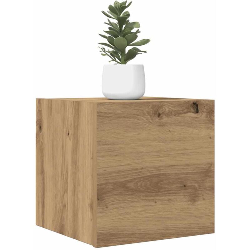foto del prodotto vidaxl armadietti tv montati a parete 2pz artigianale 30,5x30x30 cm
