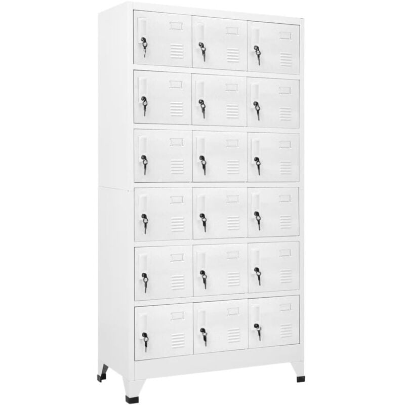 immagine 0 del prodotto vidaxl armadietto a chiave a 18 scomparti in metallo 90x40x180 cm