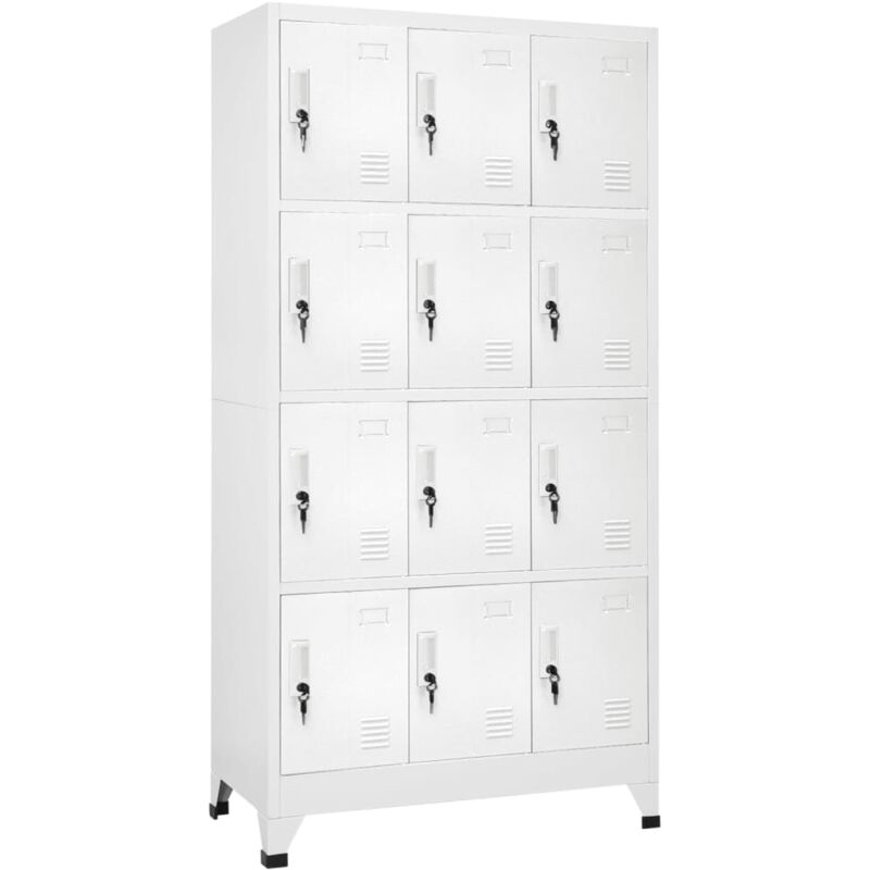 foto del prodotto vidaxl armadietto a chiave con 12 scomparti 90x45x180 cm