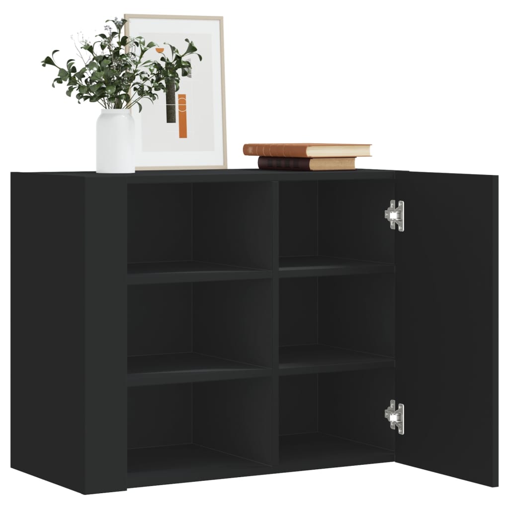 foto del prodotto vidaxl armadietto a muro nero 75x35x60 cm in truciolato