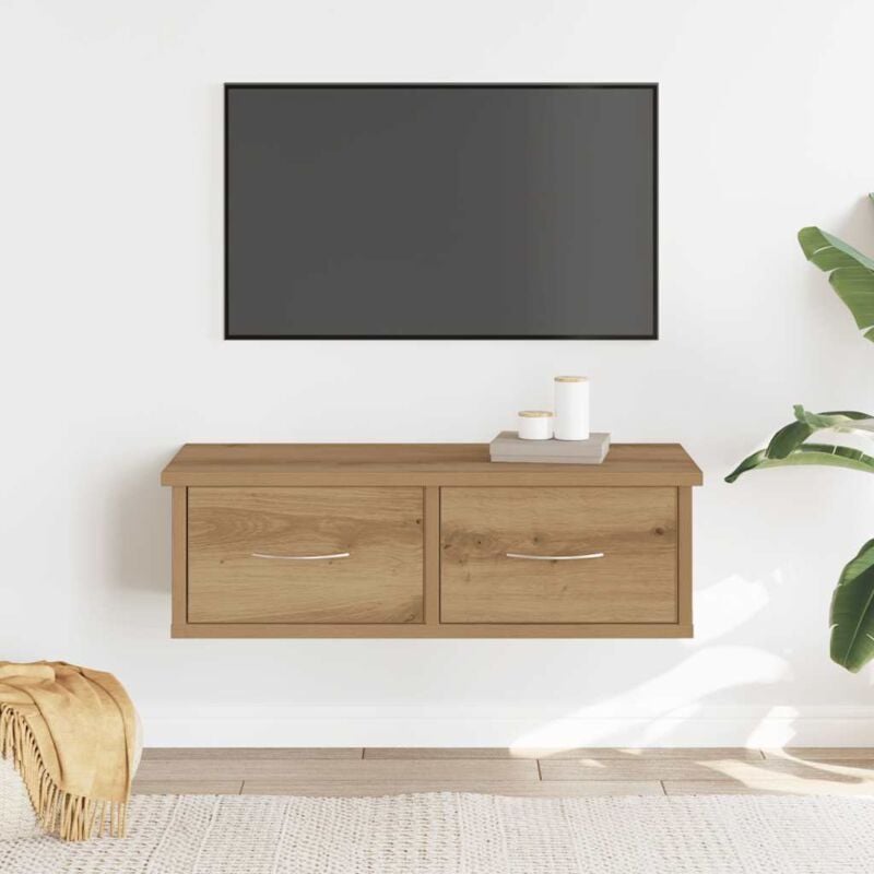 foto del prodotto vidaxl armadietto a muro rovere artigianale 60x26x18,5cm in truciolato