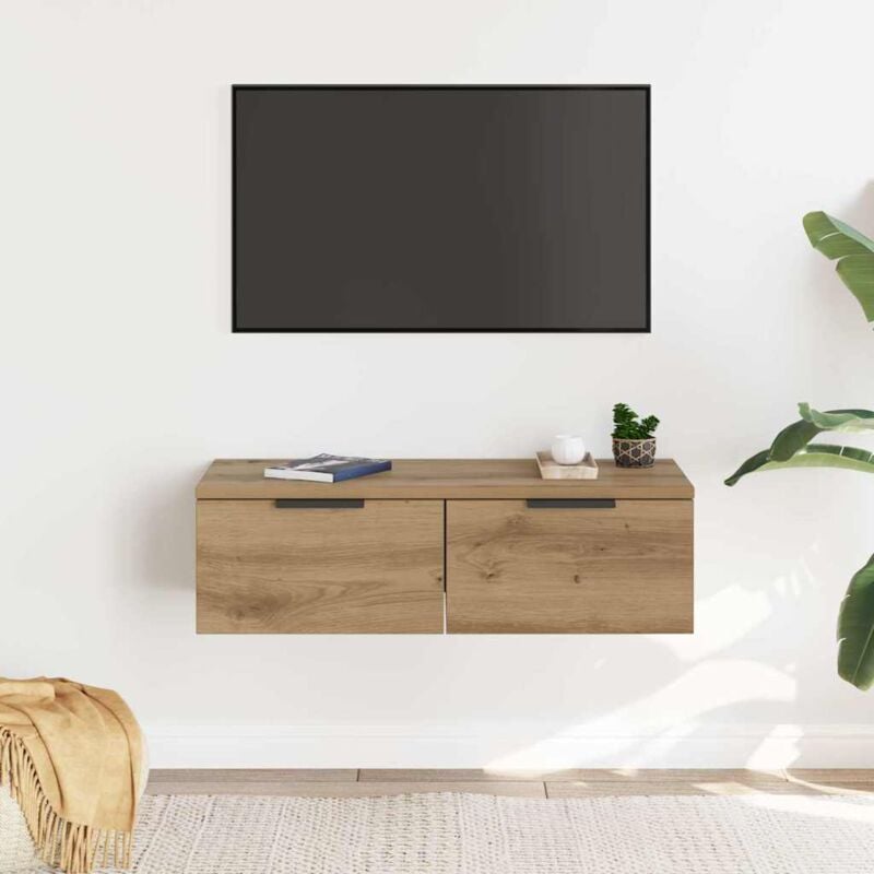 foto del prodotto vidaxl armadietto a muro rovere artigianale 68x30x20 cm in truciolato