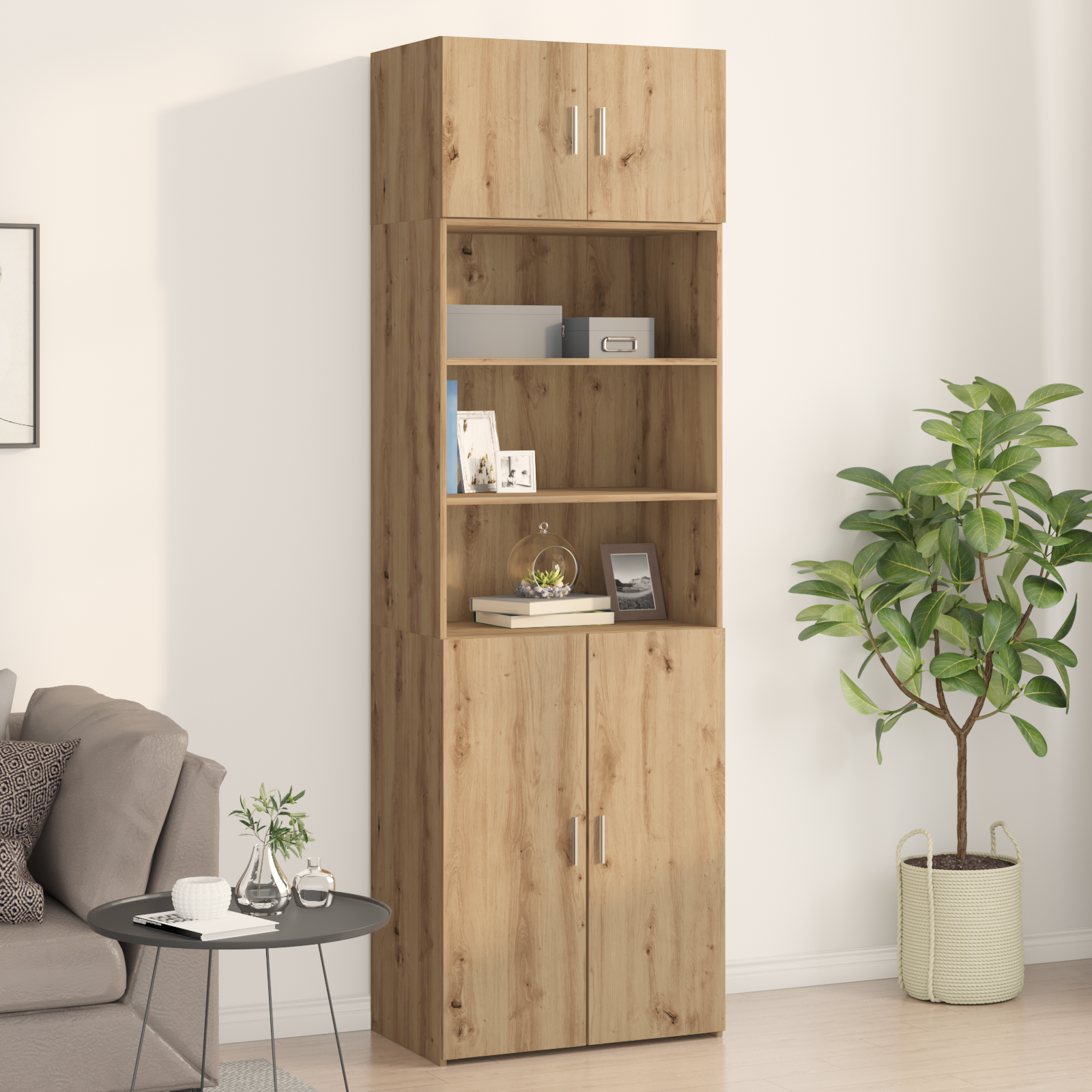 foto del prodotto vidaxl armadietto a muro rovere artigianale 70 x 42.5 x 40 cm