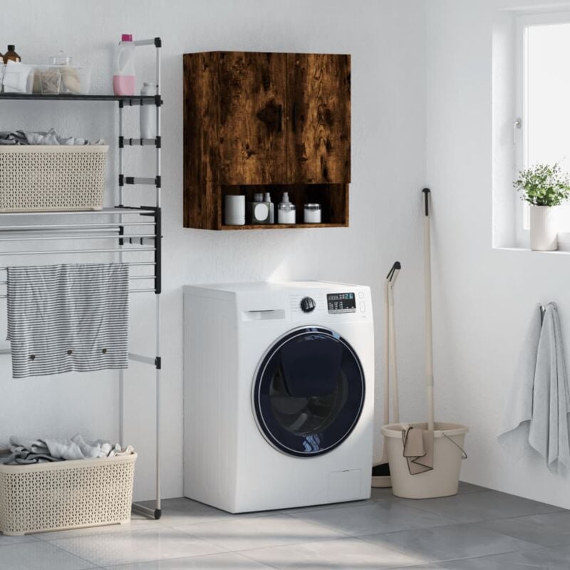 foto del prodotto vidaxl armadietto a muro rovere fumo 60x31x70 cm in legno multistrato
