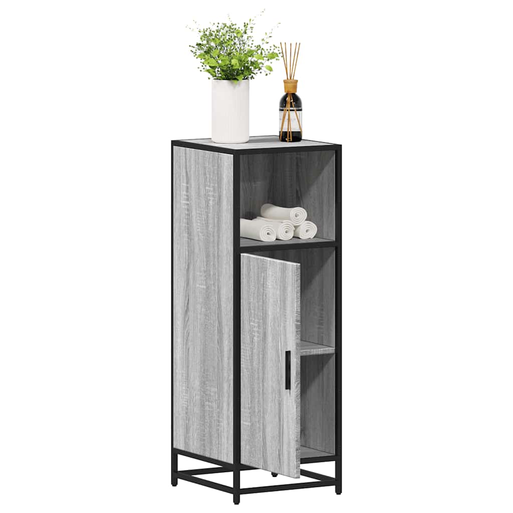 foto del prodotto vidaxl armadietto bagno grigio sonoma 35x37,5x100 cm legno multistrato