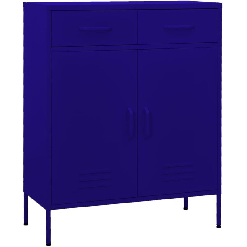 foto del prodotto vidaxl armadietto blu marino 80x35x101,5 cm in acciaio