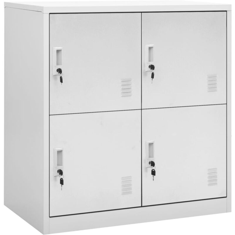 foto del prodotto vidaxl armadietto con chiave grigio chiaro 90x45x92,5 cm in acciaio