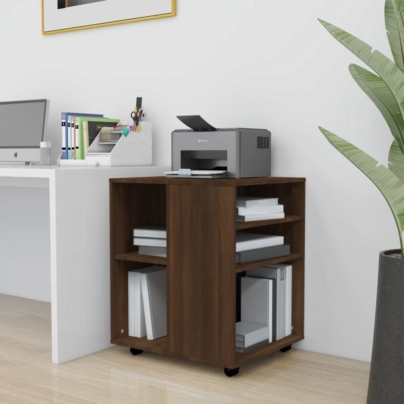 foto del prodotto vidaxl armadietto con ruote rovere marrone 60x53x72 cm in legno