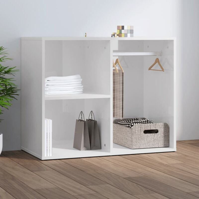foto del prodotto vidaxl armadietto cosmetici bianco lucido 80x40x65cm legno multistrato
