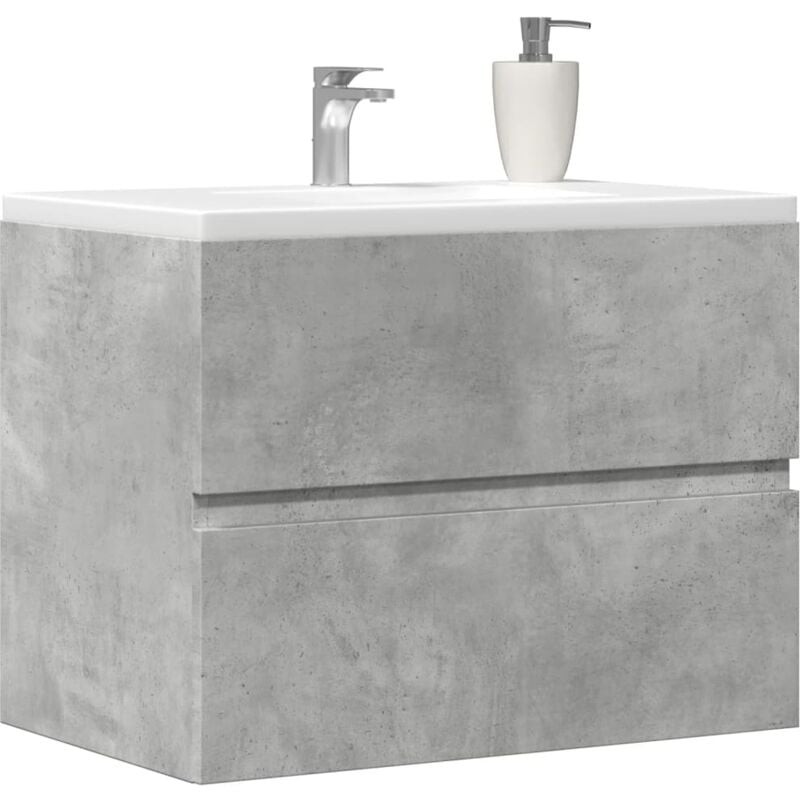foto del prodotto vidaxl armadietto da bagno grigio cemento 60x38,5x45cm in truciolato