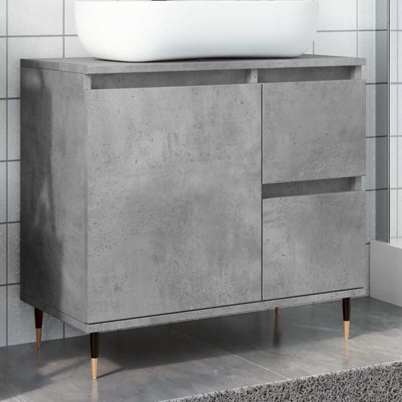 foto del prodotto vidaxl armadietto da bagno grigio cemento 65x33x60cm in truciolato