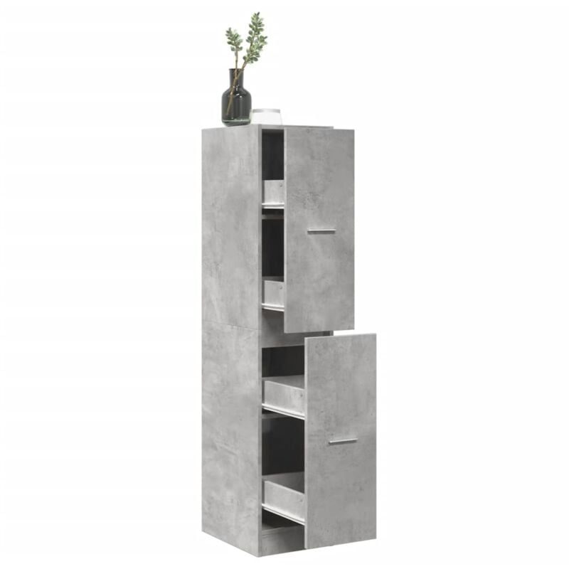 foto del prodotto vidaxl armadietto da farmacia grigio cemento 30x41x144,5 cm truciolato
