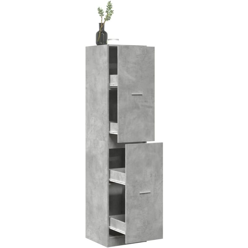 foto del prodotto vidaxl armadietto da farmacia grigio cemento 40x41x174,5 cm truciolato