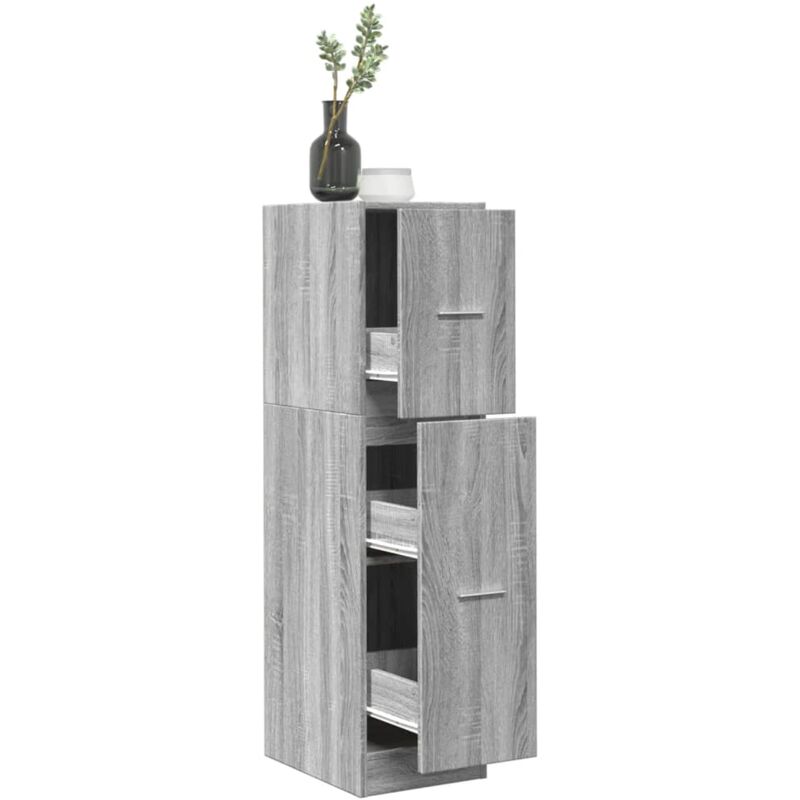 foto del prodotto vidaxl armadietto da farmacia grigio sonoma 30x41x118 cm in truciolato