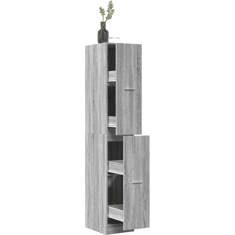 foto del prodotto vidaxl armadietto da farmacia grigio sonoma 30x41x174,5 cm truciolato
