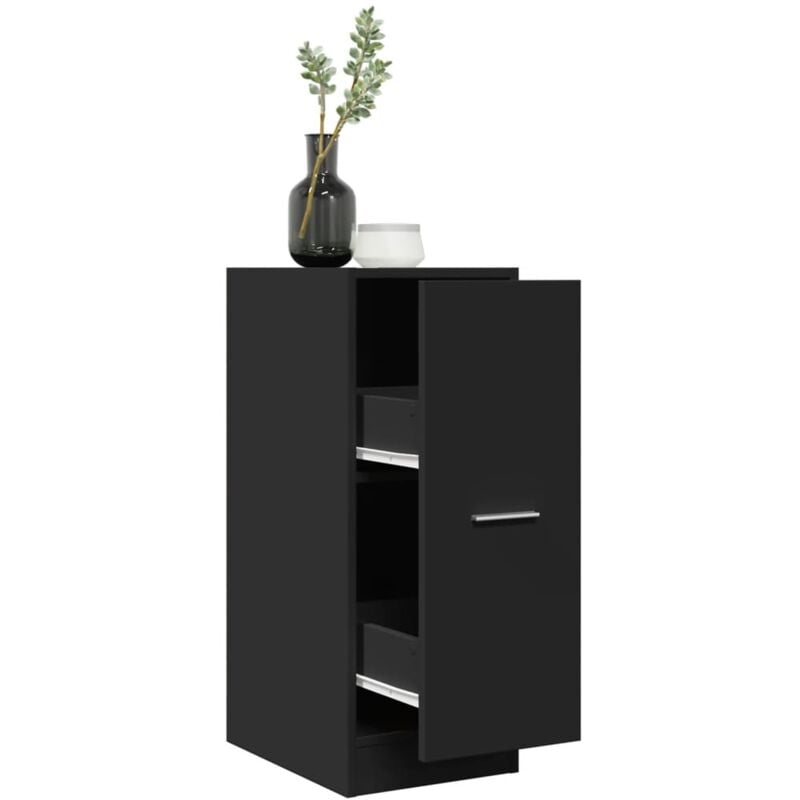 foto del prodotto vidaxl armadietto da farmacia nero 30x41x77,5 cm in truciolato
