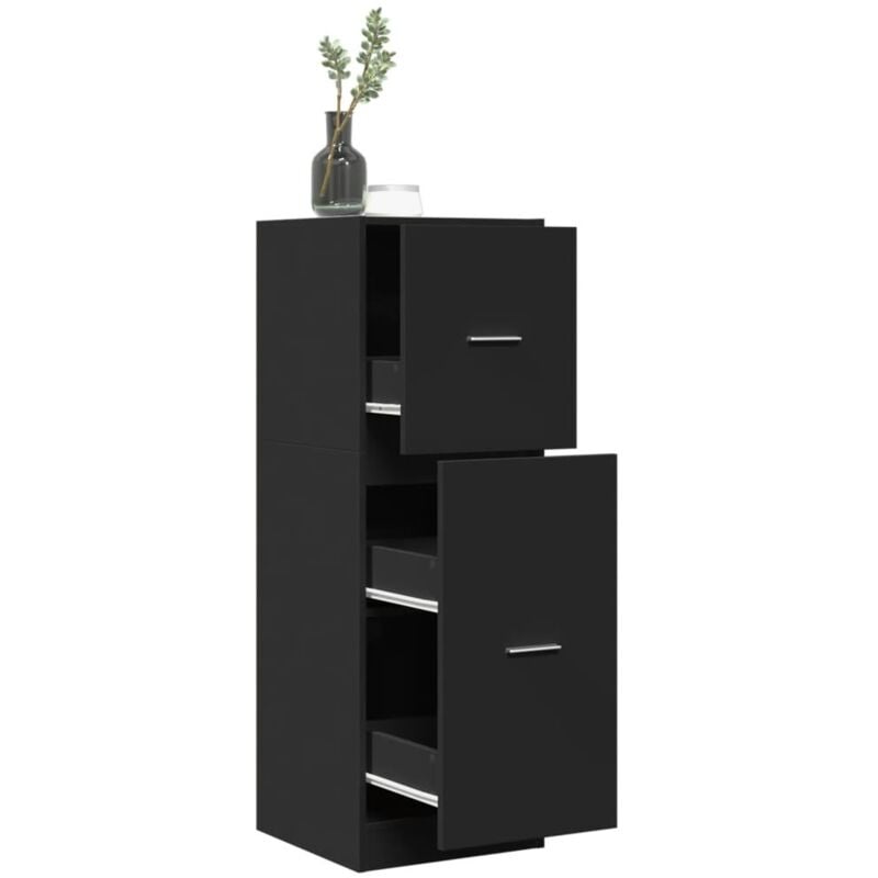 foto del prodotto vidaxl armadietto da farmacia nero 40x41x118 cm in truciolato