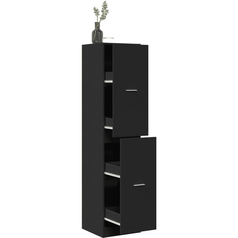 foto del prodotto vidaxl armadietto da farmacia nero 40x41x174,5 cm in truciolato