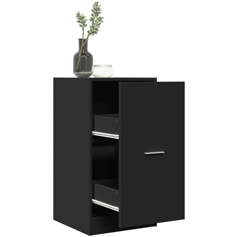 foto del prodotto vidaxl armadietto da farmacia nero 40x41x77,5 cm in truciolato