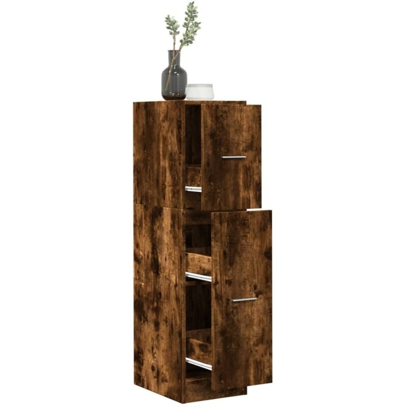 foto del prodotto vidaxl armadietto da farmacia rovere fumo 30x41x118 cm in truciolato