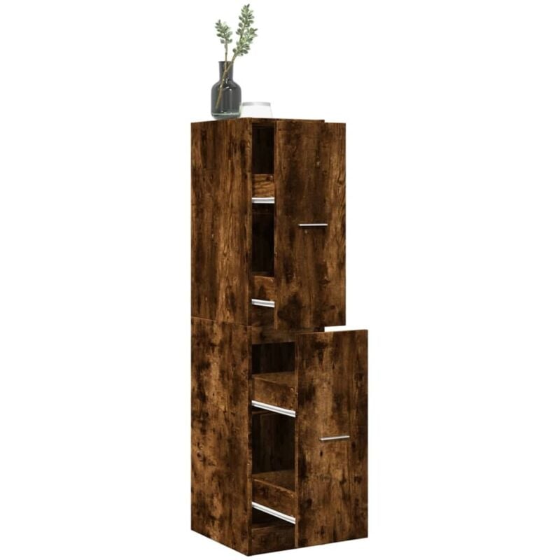 foto del prodotto vidaxl armadietto da farmacia rovere fumo 30x41x144,5 cm in truciolato
