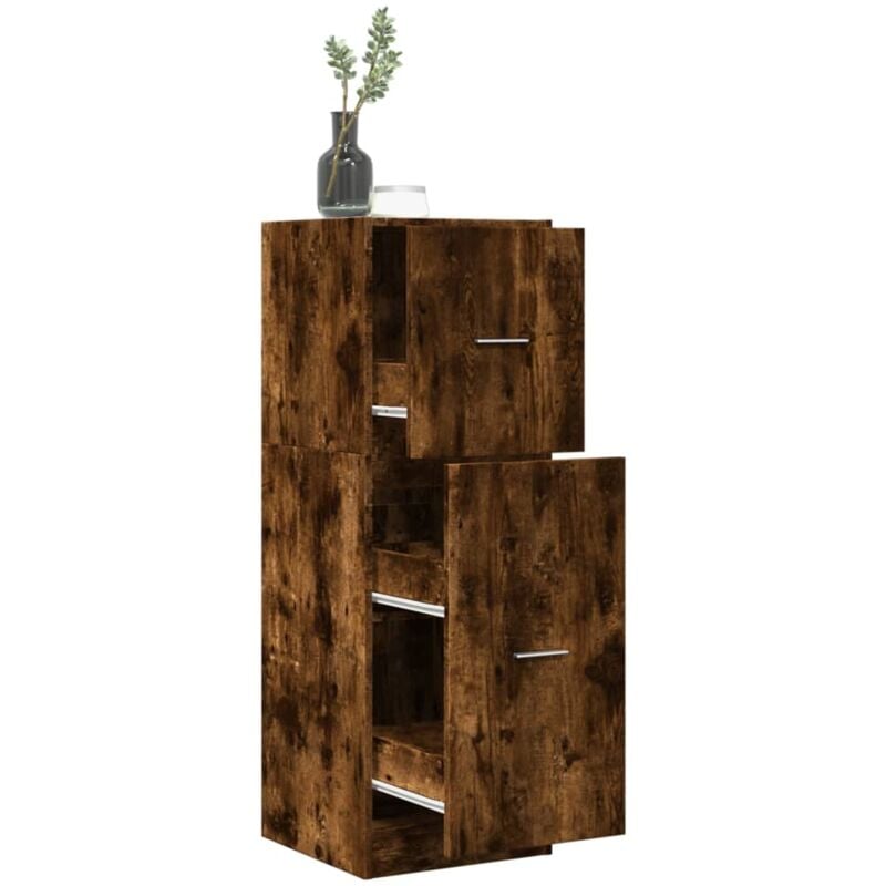 foto del prodotto vidaxl armadietto da farmacia rovere fumo 40x41x118 cm in truciolato