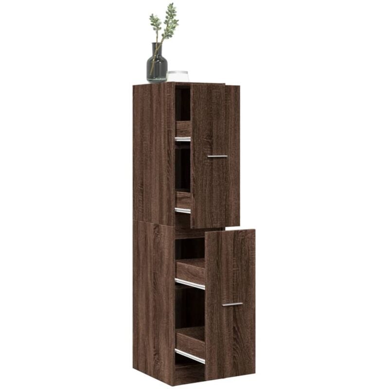 foto del prodotto vidaxl armadietto da farmacia rovere marrone 30x41x144,5 cm truciolato