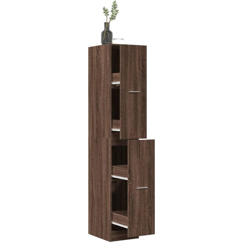 foto del prodotto vidaxl armadietto da farmacia rovere marrone 30x41x174,5 cm truciolato