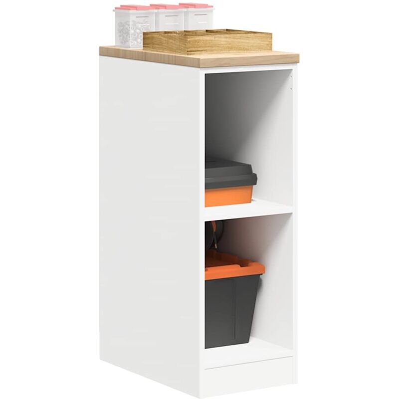 foto del prodotto vidaxl armadietto da garage bianco 30x51x85 cm legno massello di pino