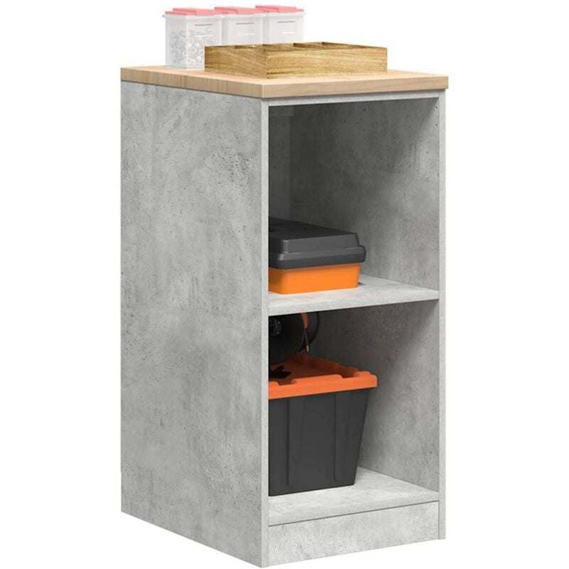 foto del prodotto vidaxl - armadietto da garage grigio cemento 40x51x85 cm