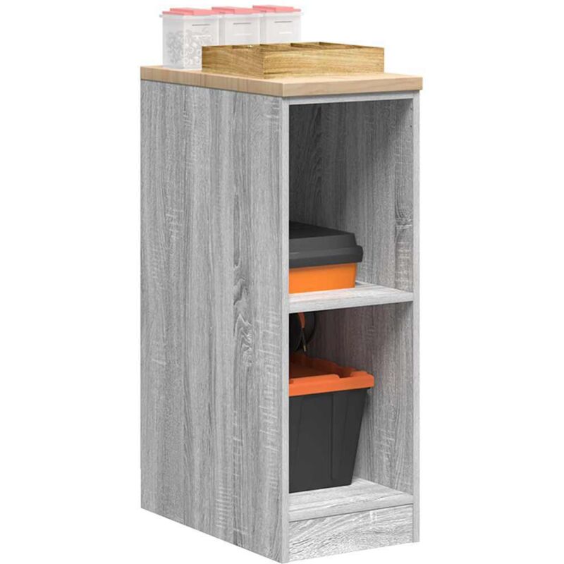 foto del prodotto vidaxl armadietto da garage grigio sonoma 30x51x85 cm
