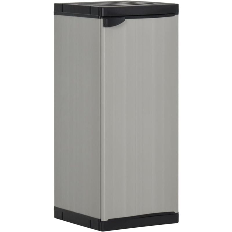 foto del prodotto vidaxl armadietto da giardino con 1 ripiano grigio e nero 35x40x85 cm