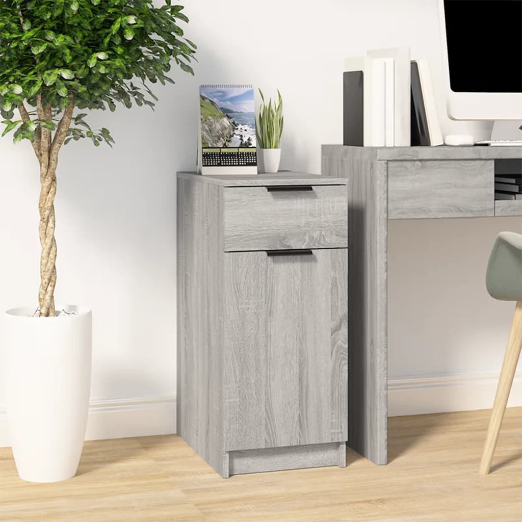 foto del prodotto vidaxl armadietto da scrivania grigio sonoma 33,5x50x75 cm legno