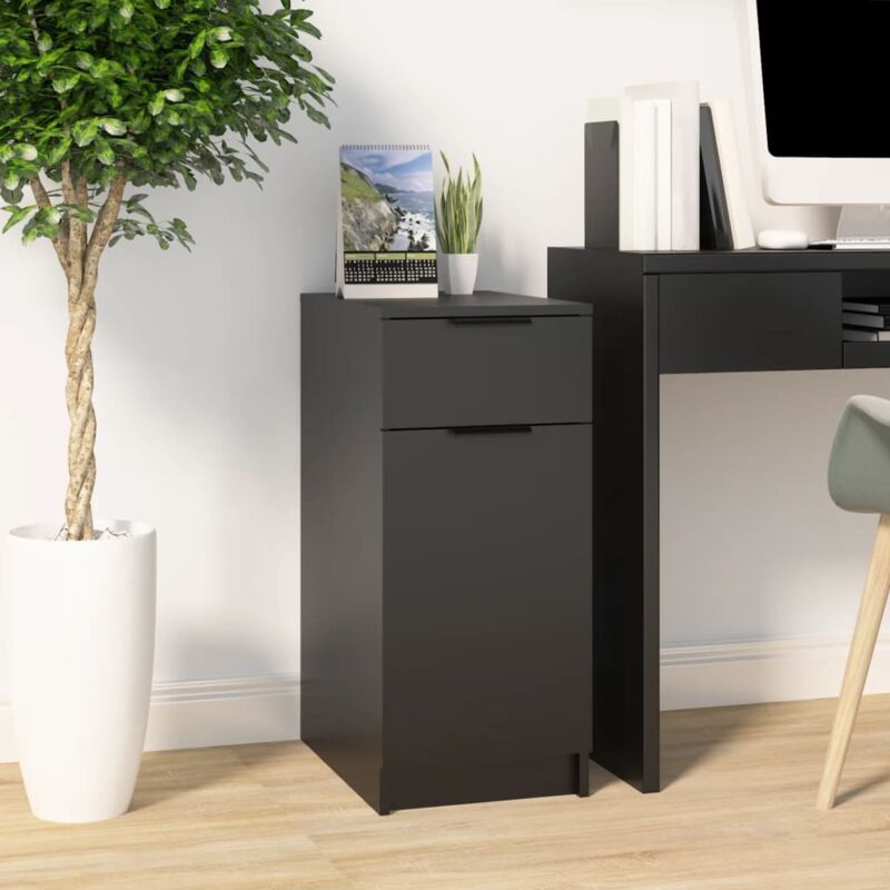 foto del prodotto vidaxl armadietto da scrivania nero 33,5x50x75 cm in legno multistrato