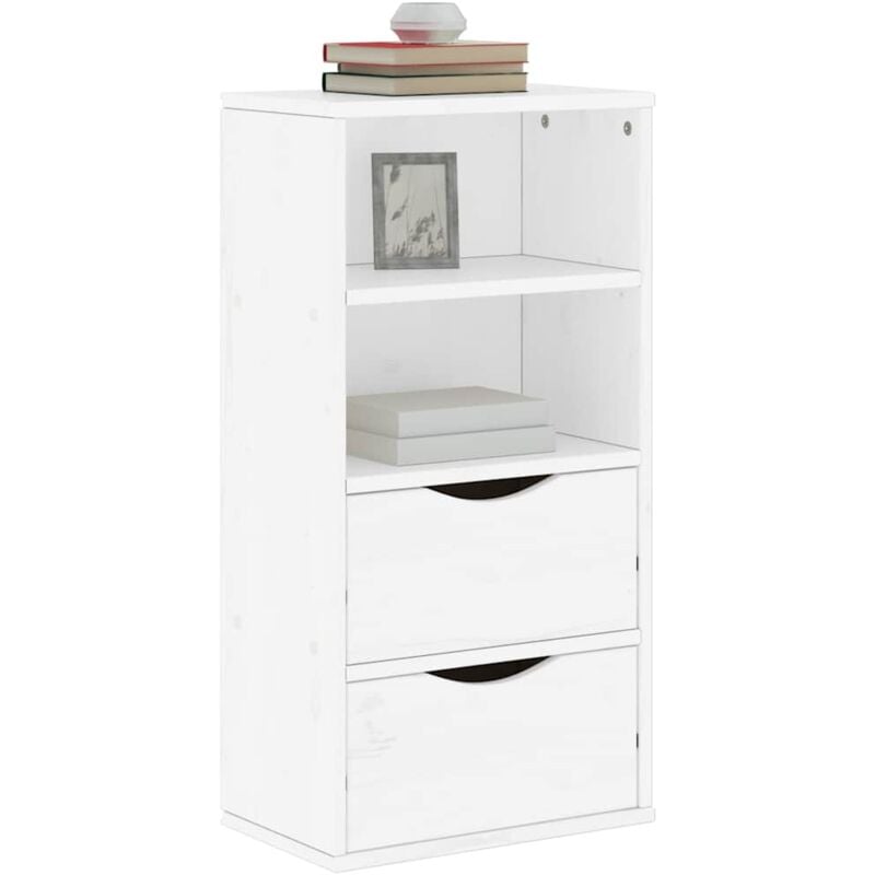 foto del prodotto vidaxl armadietto laterale con cassetti odda bianco 40x24x79 cm