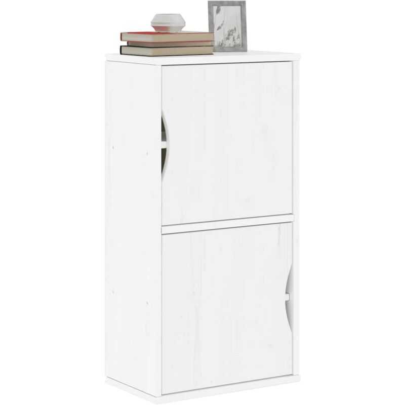 foto del prodotto vidaxl armadietto laterale odda bianco 40x24x79 cm legno massello pino