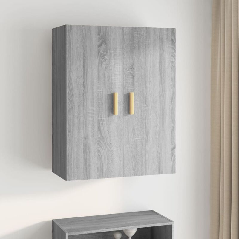 foto del prodotto vidaxl armadietto pensile a parete grigio sonoma 69,5x34x90 cm