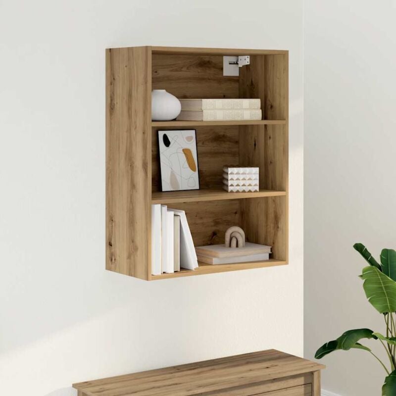 foto del prodotto vidaxl armadietto pensile rovere artigianale 69,5x32,5x90 cm
